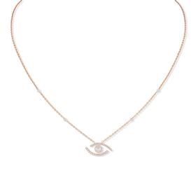 Roségold, Halsschmuck, Messika Lucky Eye Halskette 07525-PG