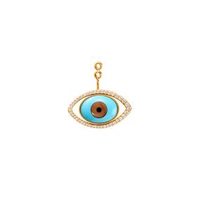 Ohrringe, Gelbgold, Ole Lynggaard Copenhagen Evil Eye Ohrring-Einhänger A3039-402