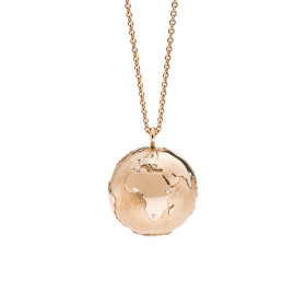         Rotgold, Halsschmuck, Schmuckwerk Meine Welt Anhänger mit Halskette OH134-RG