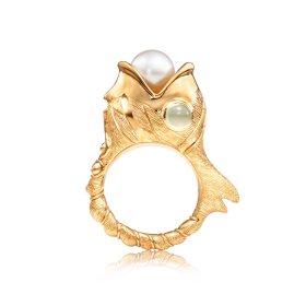 Gelbgold, Ringe, Ole Lynggaard Copenhagen Young Fish Ring A3151-401