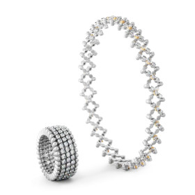 Weißgold, Ringe, Serafino Consoli Serafino Multi-Size Ring und Armband S.RB 5M2 WG WD