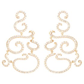 Gelbgold, Ohrringe, Ole Lynggaard Copenhagen Love Bands Chandelier-Ohrringe A2603-404