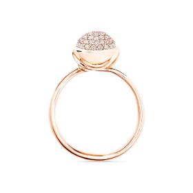 Roségold, Ringe, Tamara Comolli BOUTON Ring small mit Diamant Pavé  R-BOU-s-pD-rg