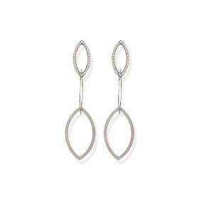Weißgold, Ohrringe, Niessing Quinta Navette Ohrhänger N364918-80mm-66br-fg