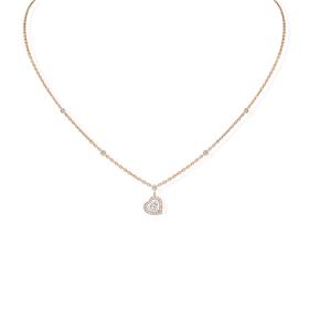 Roségold, Halsschmuck, Messika Joy Coeur Halskette 11437-PG