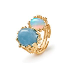 Gelbgold, Ringe, Ole Lynggaard Copenhagen Boho Ring doppelt A2922-403