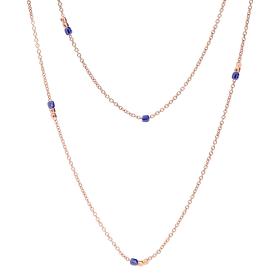 Roségold, Halsschmuck, DoDo Lange Sautoir-Halskette Mini-Granelli DCC1007-GRANX-CBL9R