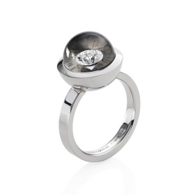         Platin, Ringe, Schmuckwerk Glasklar Ring DR607-PT-GS