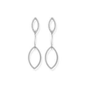 Platin, Ohrringe, Niessing Quinta Navette Ohrhänger N364918-80mm-66br-pt