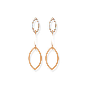         Rotgold, Ohrringe, Niessing Quinta Navette Ohrhänger N364918-80mm-cr