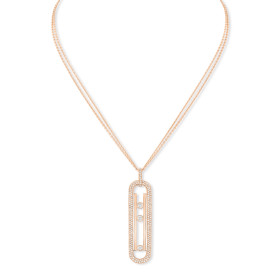         Roségold, Halsschmuck, Messika Lange Move 10th Anniversary Halskette mit Anhänger 07228-PG