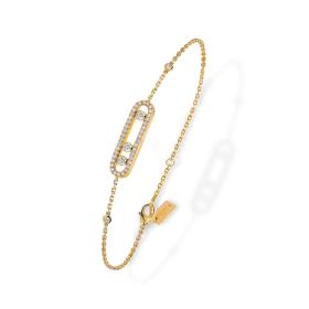 Gelbgold, Armschmuck, Messika Move Classique Baby Pavé Armband 04325-YG