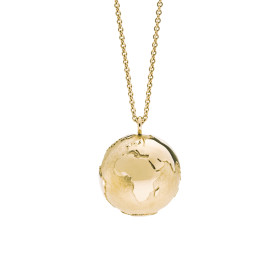         Gelbgold, Halsschmuck, Schmuckwerk Anhänger Meine Welt mit Halskette OH130-GG