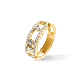 Ringe, Gelbgold, Messika Move Classique Pavé Ring 04000-YG