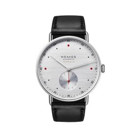 Herrenuhr, NOMOS Glashütte Metro neomatik 39 silvercut 1114