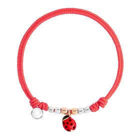 Textil, Armschmuck, DoDo Kordelarmband Marienkäfer DBC4009-PADLA-RO09A