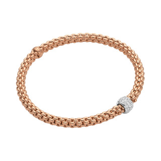 Roségold, Armschmuck, FOPE Eka Flex'it Armband mit Diamantpavé, Ref: 63406BX_PB_R_XBX_00L