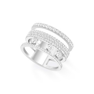 Weißgold, Ringe, Messika Move Romane GM Pavé Ring, Ref: 07205-WG