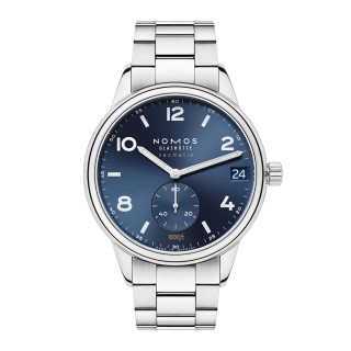 Herrenuhr, NOMOS Glashütte Club Sport neomatik 42 Datum blau, Ref: 782