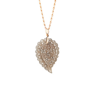 Roségold, Halsschmuck, Tamara Comolli INDIA  Anhänger mit Chalcedon Medium, Ref: P-IND-m-Gre-rg