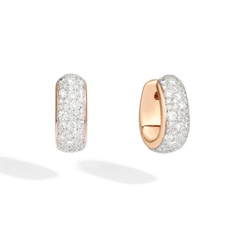 Roségold, Ohrringe, Pomellato Iconica Creolen, Ref: POB7122O7WHRDB000