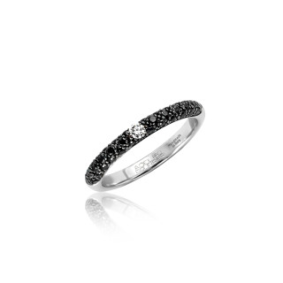 Weißgold, Ringe, Adolfo Courrier Black & White Ring, Ref: P2-BW-02