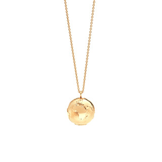 Gelbgold, Halsschmuck, Schmuckwerk Meine Welt Anhänger mit Halskette, Ref: OH194-GG