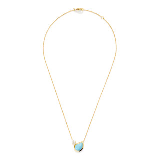 Gelbgold, Halsschmuck, Tamara Comolli SIGNATURE Halskette 2 Drops , Ref: N-Sig-2Dr-Tur-p-yg