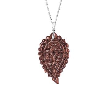 India Leaf Anhänger large Snakewood