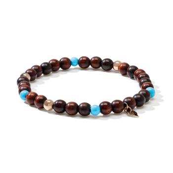 India Armband medium Snakewood Türkis
