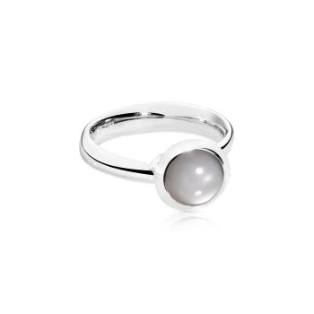Bouton Ring small Grauer Mondstein