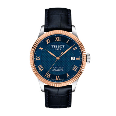         Damen- und Herrenuhr, Automatik, Tissot Le Locle Goldlünette 39.3mm