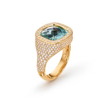 Ringe, Gelbgold, Ole Lynggaard Copenhagen Cushion Ring