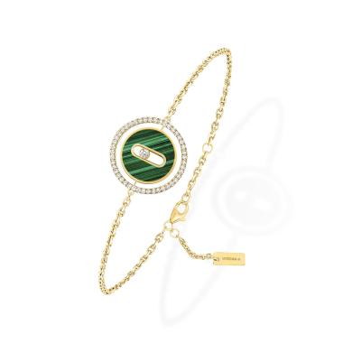 Armschmuck, Gelbgold, Messika Lucky Move Armband KM Malachit