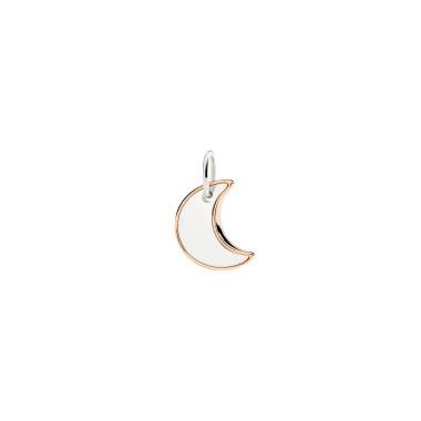 Halsschmuck, Silber, DoDo Anhänger Mond XL aus Silber und Roségold