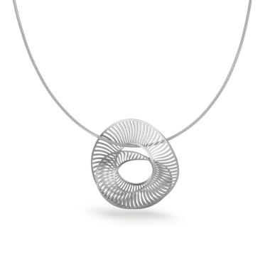Halsschmuck, Platin, Niessing Mirage Loop Anhänger 