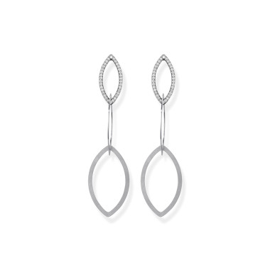         Platin, Ohrringe, Niessing Quinta Navette Ohrhänger