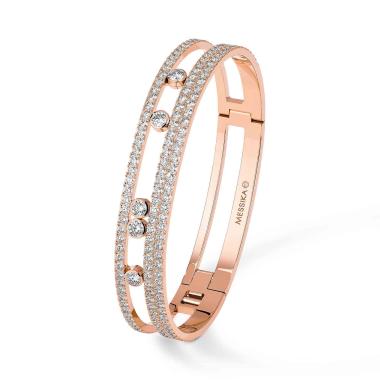 Armschmuck, Roségold, Messika Move Romane GM Pavée Armspange