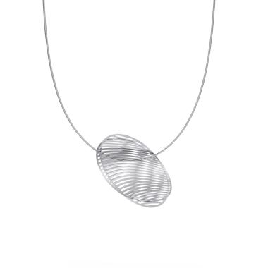Halsschmuck, Platin, Niessing Mirage Anhänger oval 