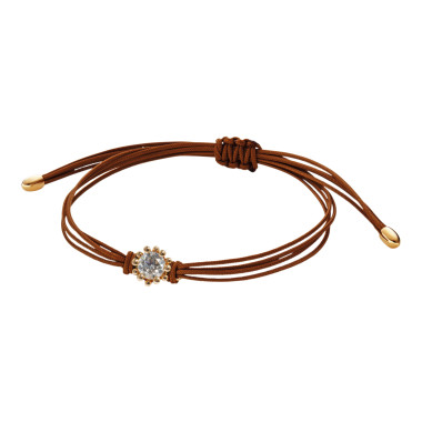         Rotgold, Armschmuck, Schmuckwerk Edelweiß Textilband