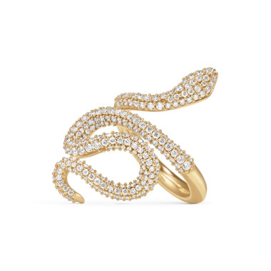 Ringe, Gelbgold, Ole Lynggaard Copenhagen Snakes Ring medium paviert