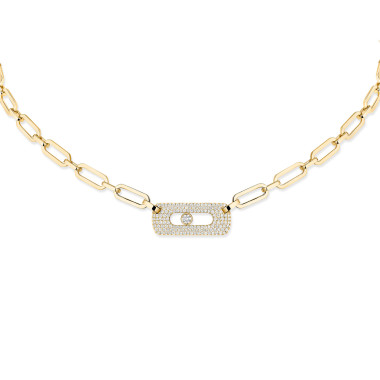         Gelbgold, Halsschmuck, Messika Move Link Halskette