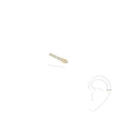 Ohrringe, Gelbgold, Messika Einzelner Gatsby Ohrclip mittleres Ohr