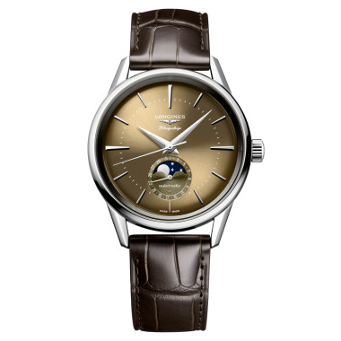 Damen- und Herrenuhr, Automatik, Longines FLAGSHIP HERITAGE MOONPHASE