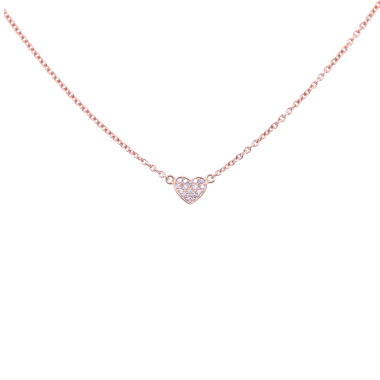         Roségold, Halsschmuck, Juwelier Michels LOVE Collier Herz Brillant