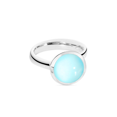        Weißgold, Ringe, Tamara Comolli BOUTON Ring Large mit Chalcedon