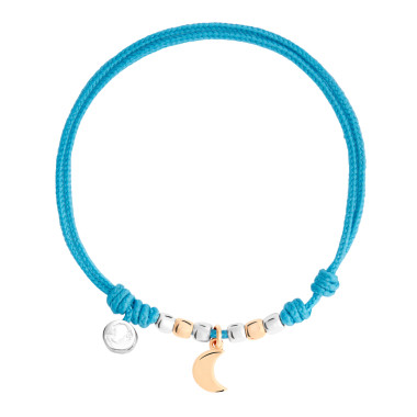         Roségold &amp; Silber, Armschmuck, DoDo Kordelarmband Mond