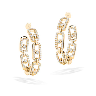         Gelbgold, Ohrringe, Messika Move Link Creolen