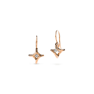 Ohrringe, Roségold, Niessing Spannring® Ära Ohrhänger