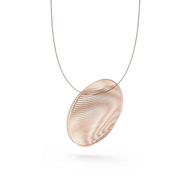 Halsschmuck, Roségold, Niessing Mirage Anhänger oval 